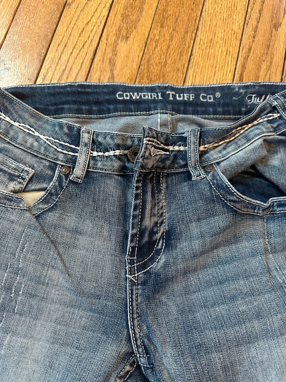 Cowgirl Tuff Women's Faded Blue Denim Jeans